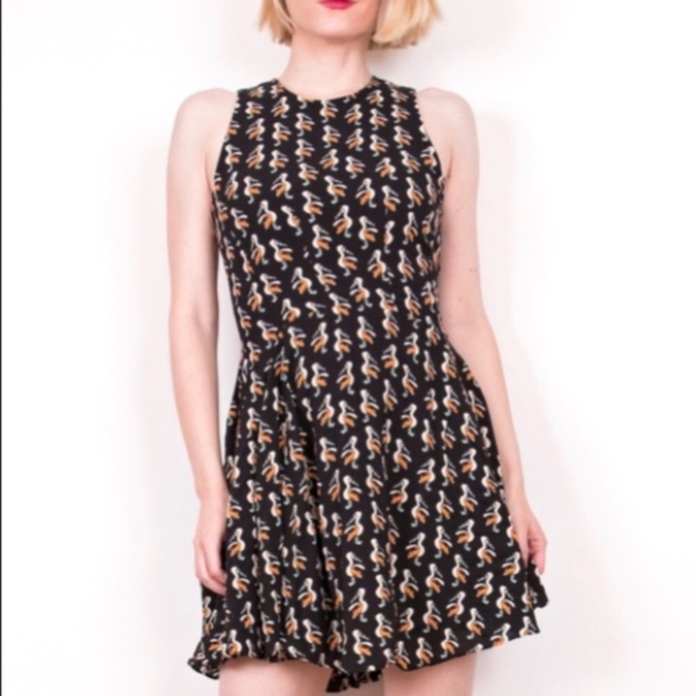 SOLD - H&M Pelican Skater Sleeveless Dress